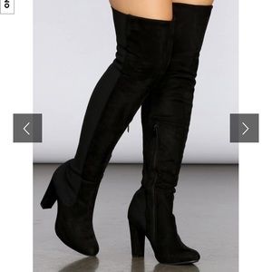 Black over the knee boots!